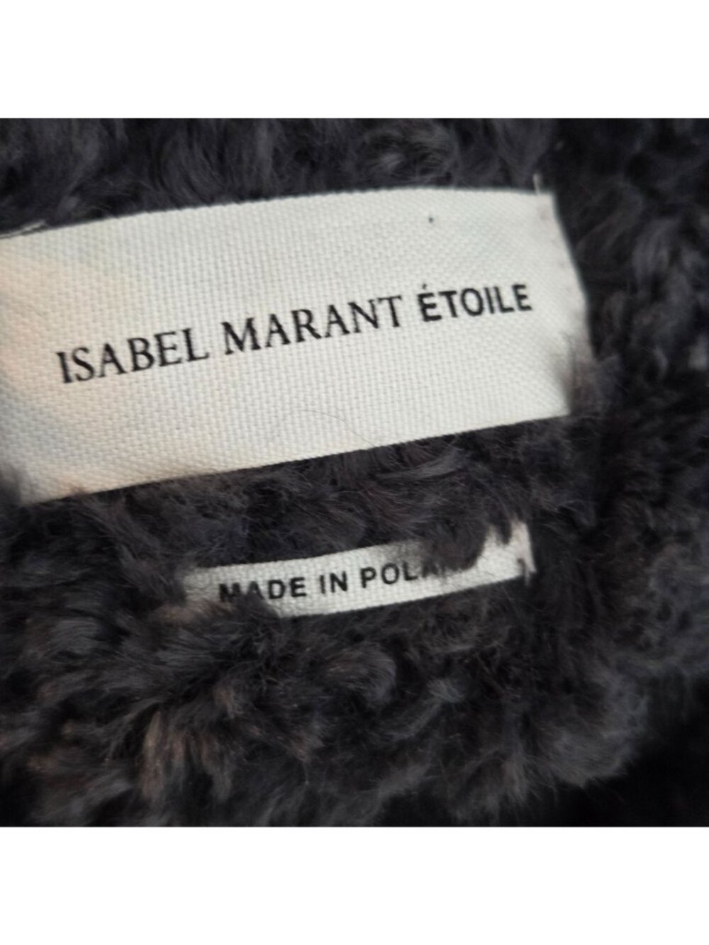 Isabel Marant Etoile Dark Grey Faux Fur Easy Abriil Coat Zippered Size XS - Picture 10 of 10